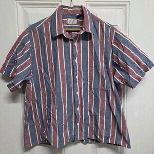 The Men's Store at Sear's Mens XL Shirt Short Sleeve Button Down Plaid Vintage C